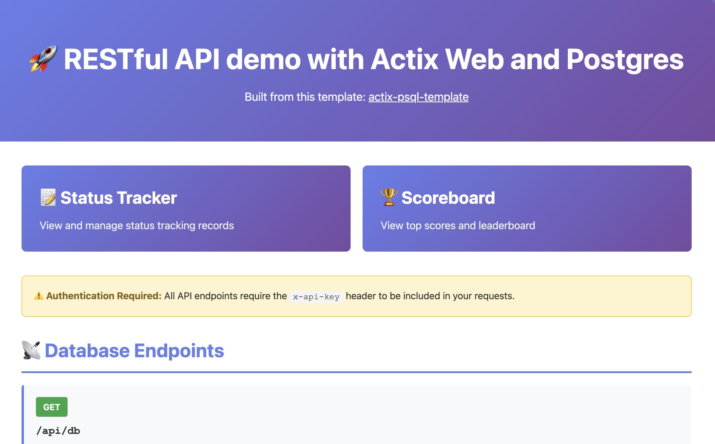 Preview of Status Tracker and Scoreboard